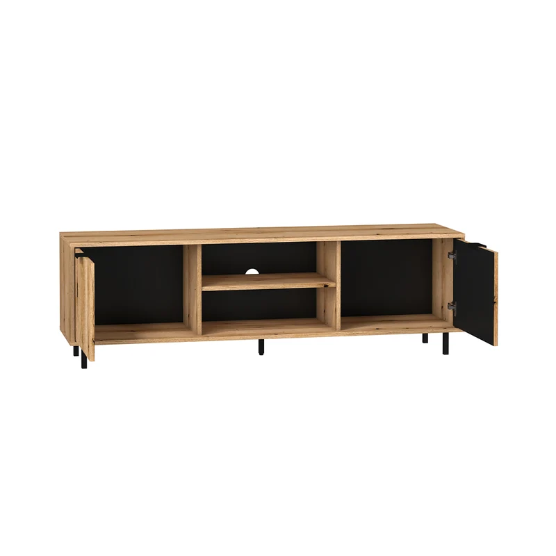 Meuble TV 2 portes 160 cm Soly Bois