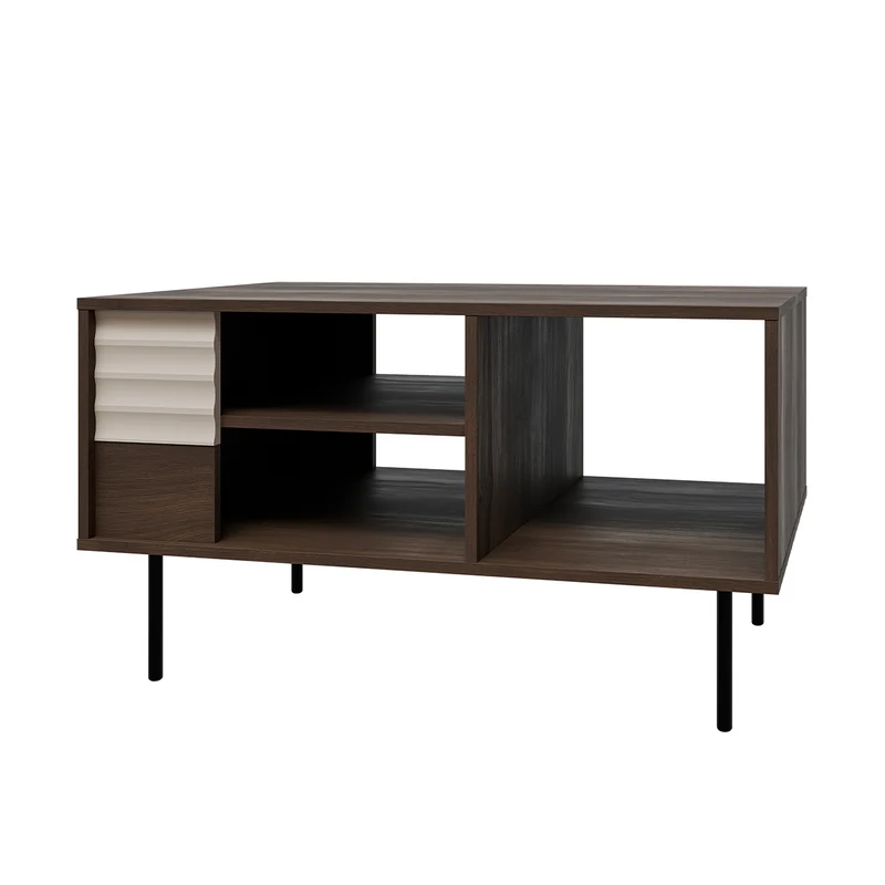 Table basse Astra Bois foncé et Cachemire