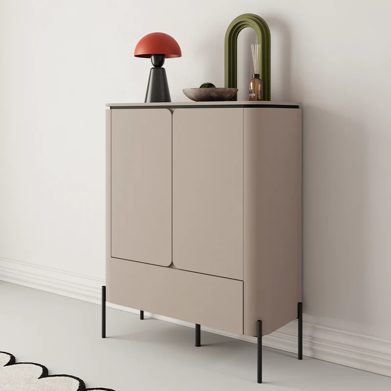 Buffet haut 2 portes 1 tiroir Junon Taupe