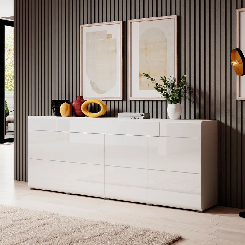 Buffet 4 portes 1 tiroir Jules Blanc