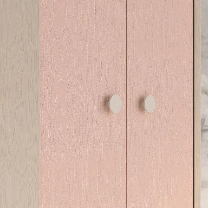 Armoire d'angle 2 portes Alycia Beige et Rose
