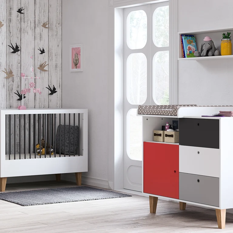 Commode à langer Vox Concept Rouge