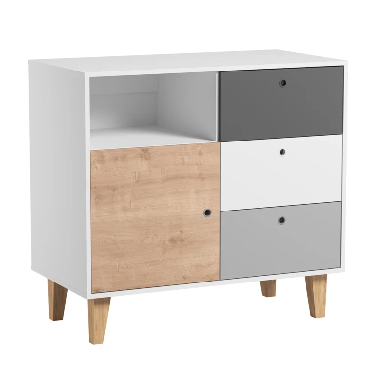 Commode 3 tiroirs et Armoire Vox Concept Bois