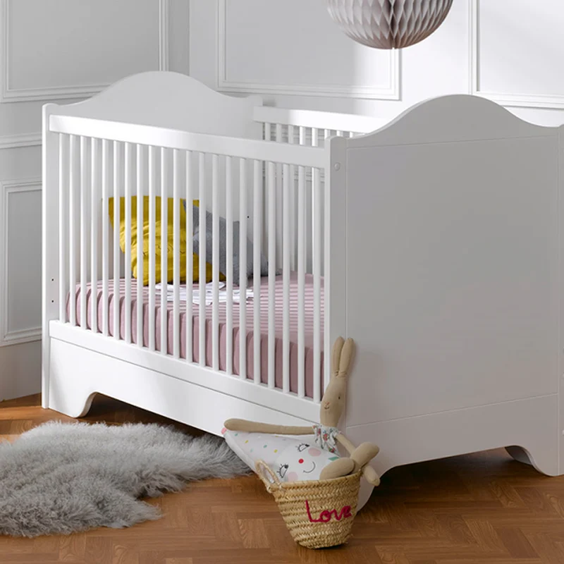 Lit bébé évolutif et Commode à langer Bébé Provence Occitane Blanc