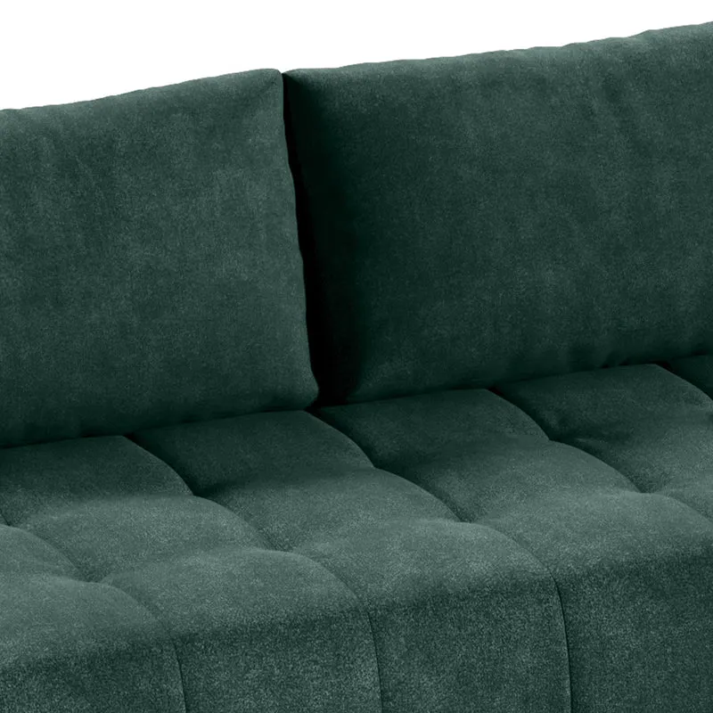 Canapé d'angle convertible droit 4 places avec coffre Jonas Vert