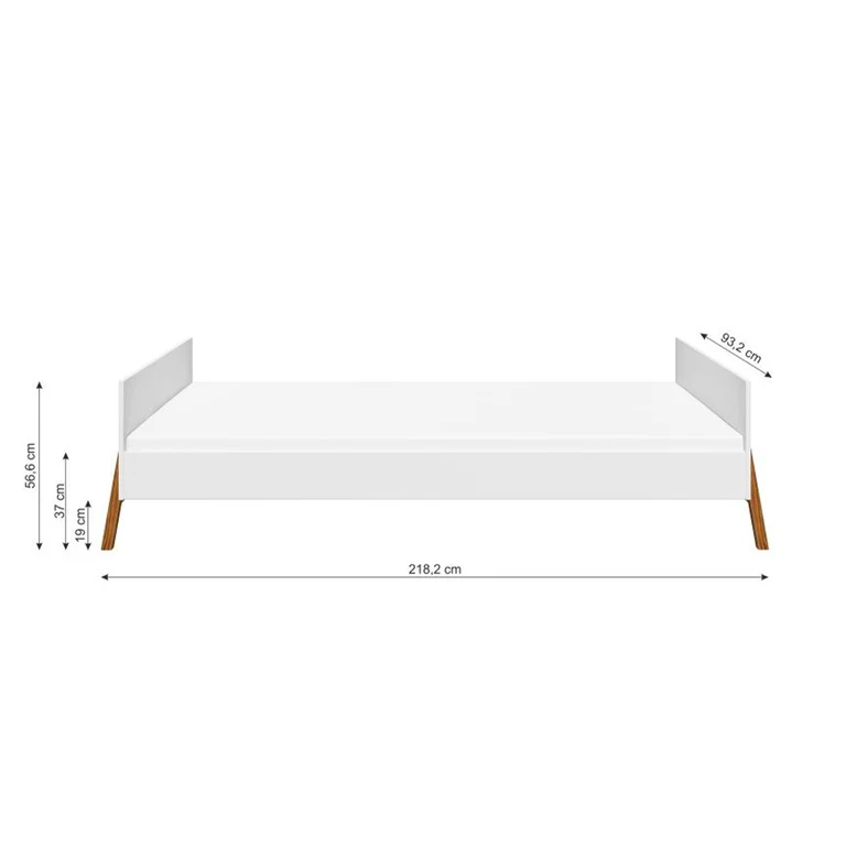 Lit 90x200 sommier inclus Bellamy Lotta Blanc