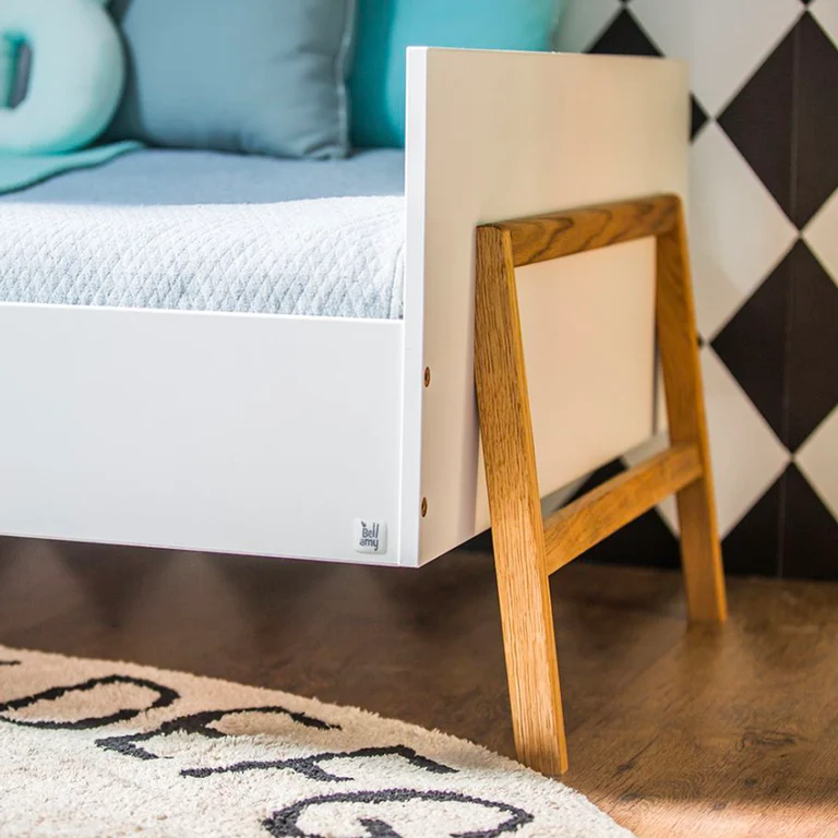 Lit 90x200 sommier inclus Bellamy Lotta Blanc