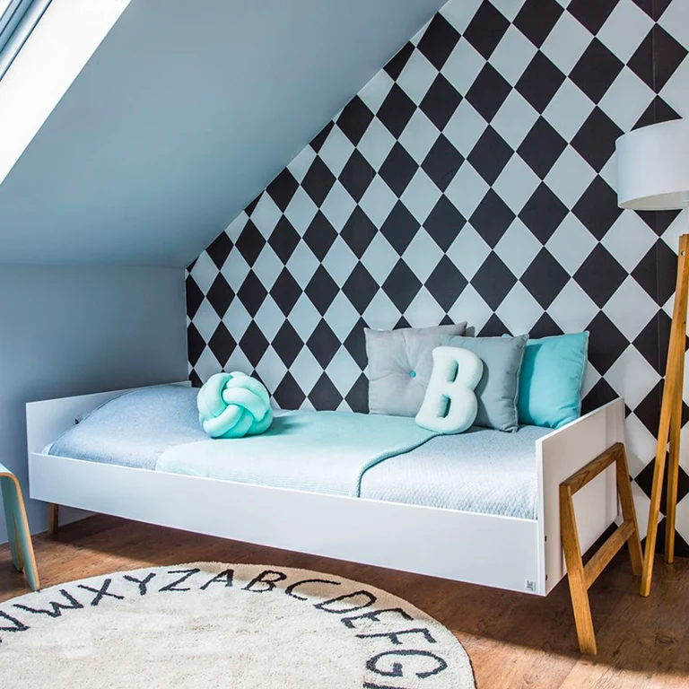 Lit 90x200 sommier inclus Bellamy Lotta Blanc