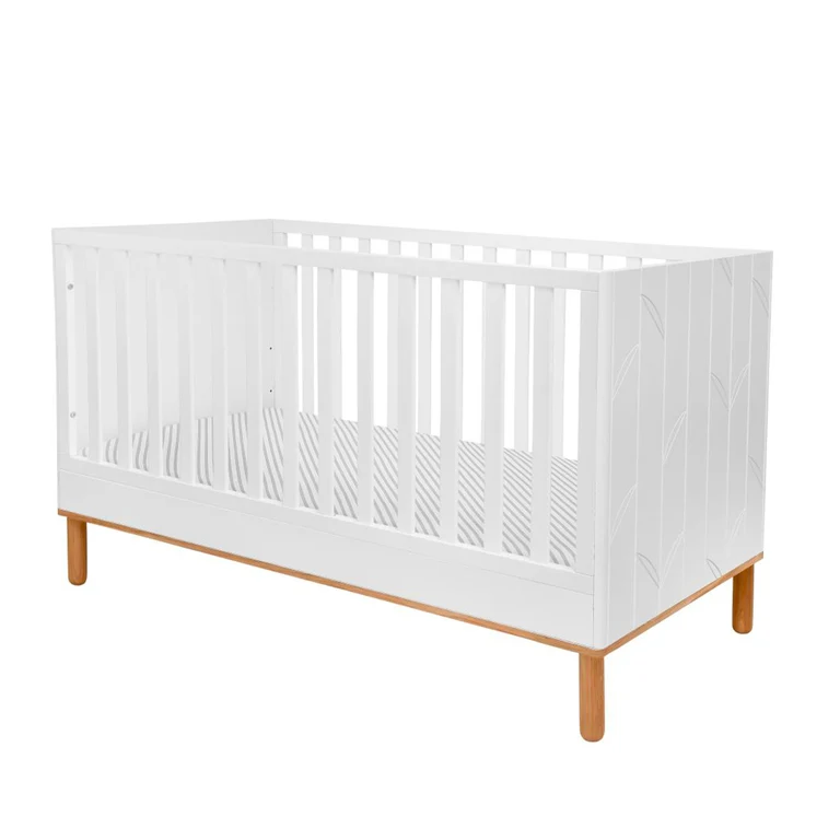 Lit évolutif 70x140 et commode 3 tiroirs Bellamy Toteme Botanic Blanc et bois
