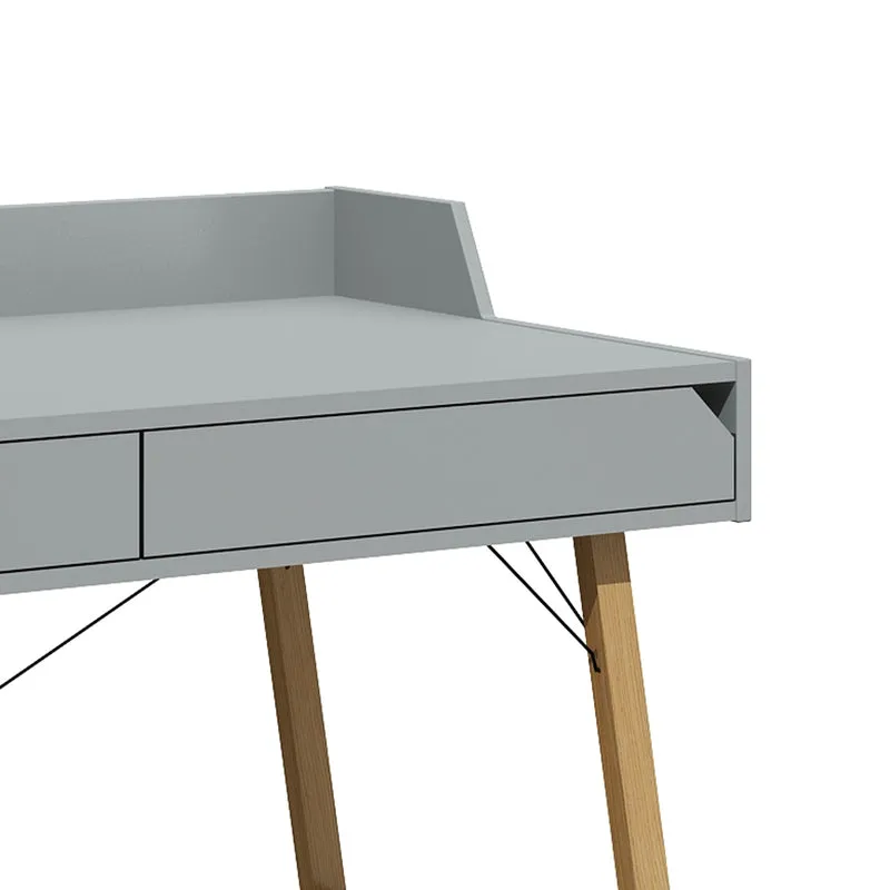 Bureau 2 tiroirs Bellamy Lotta Gris