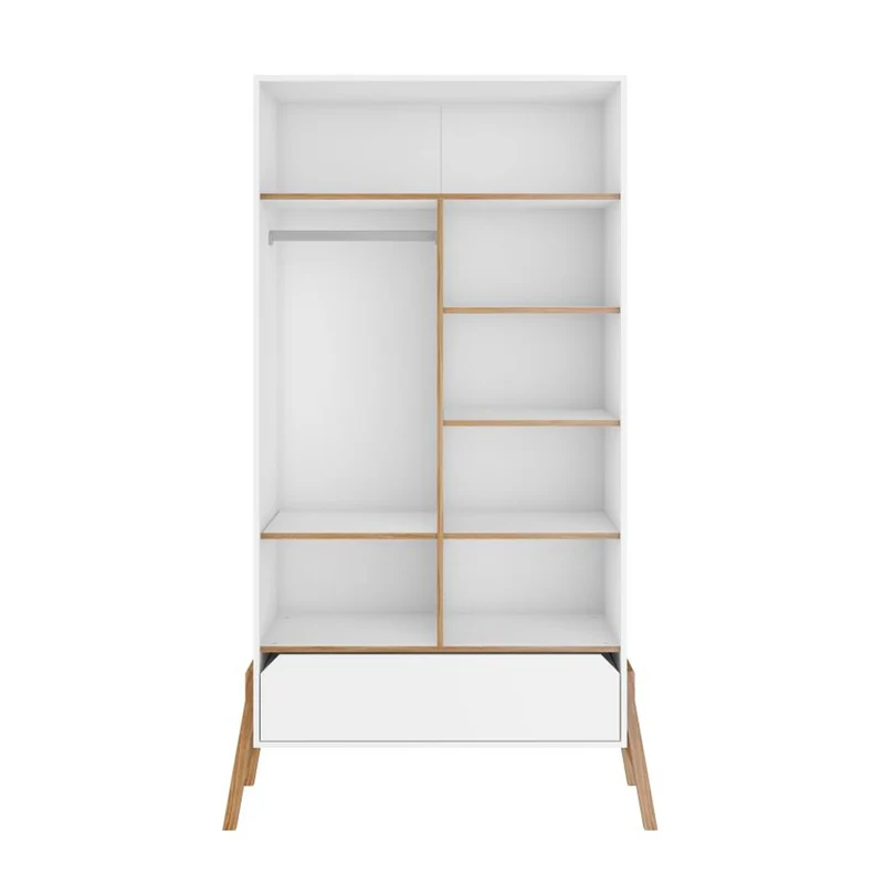 Commode 3 tiroirs et armoire 2 portes Bellamy Lotta Blanc