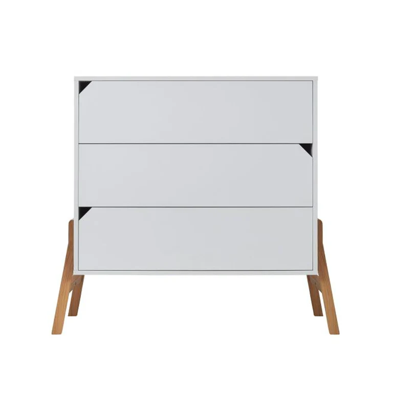 Lit évolutif 70x140 et commode 3 tiroirs Bellamy Lotta Blanc