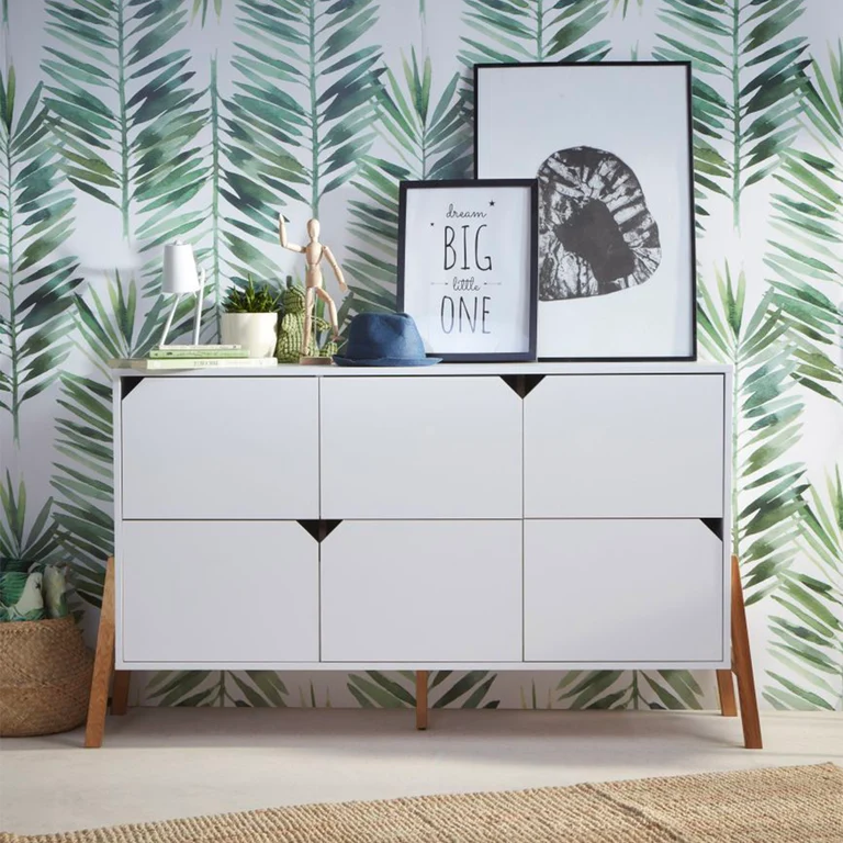 Commode 6 tiroirs Bellamy Lotta Blanc