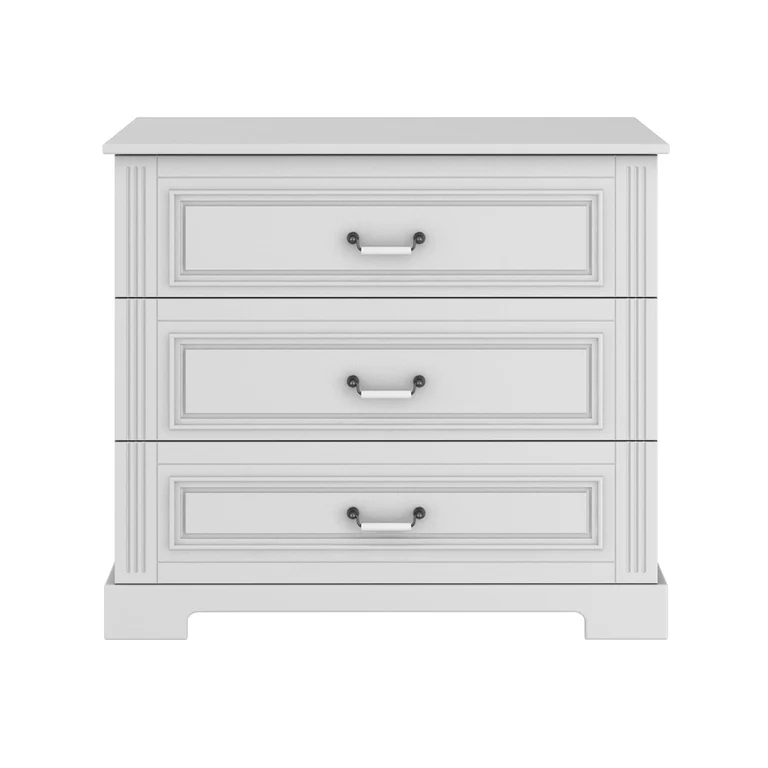 Lit évolutif 70x140 et commode 3 tiroirs Bellamy Ines Blanc