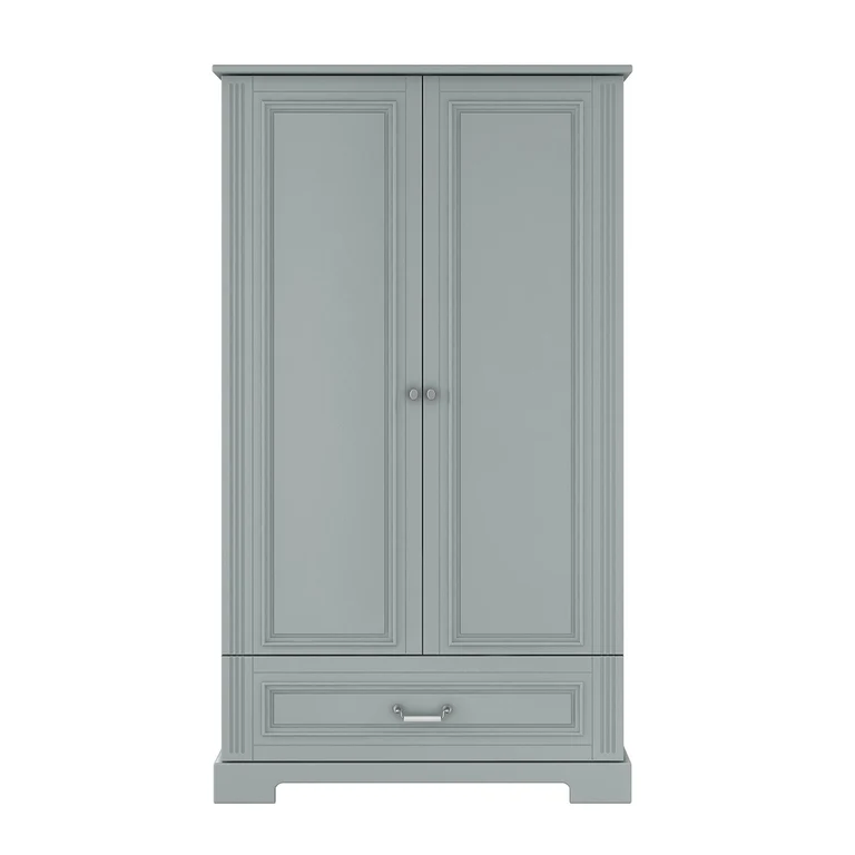 Armoire 2 portes 1 tiroir Bellamy Ines Gris