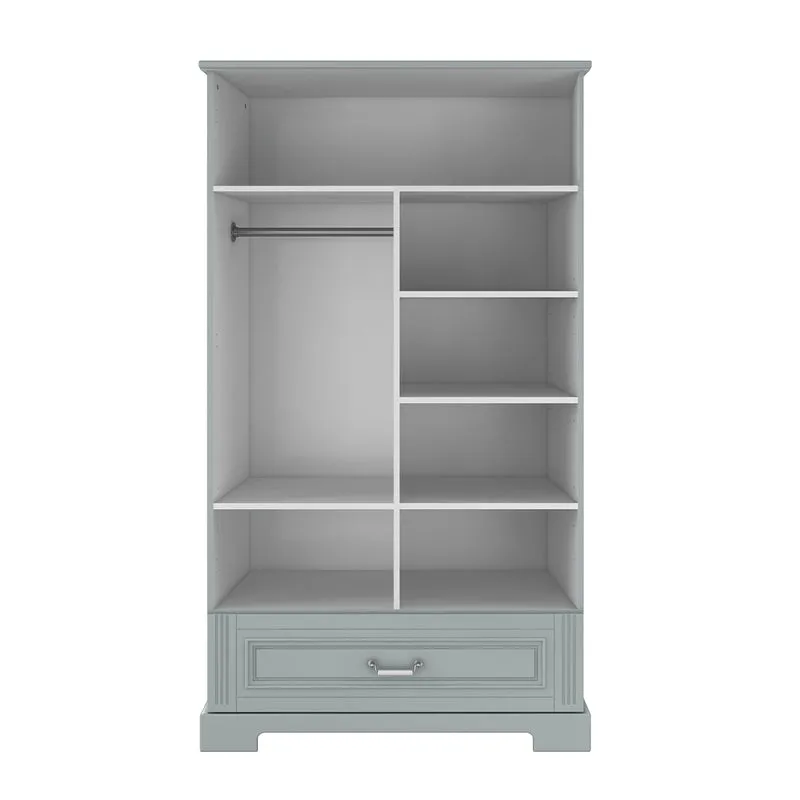 Armoire 2 portes 1 tiroir Bellamy Ines Gris