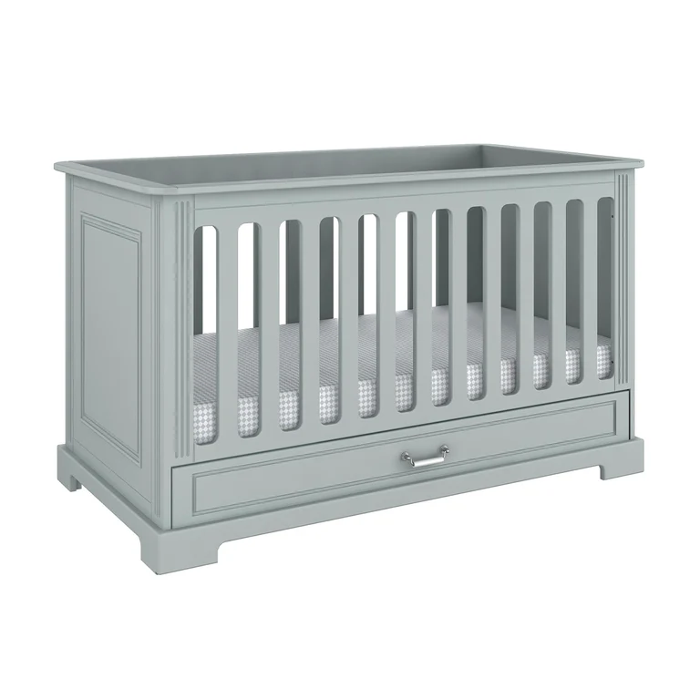 Lit évolutif 70x140 et commode 3 tiroirs Bellamy Ines Gris