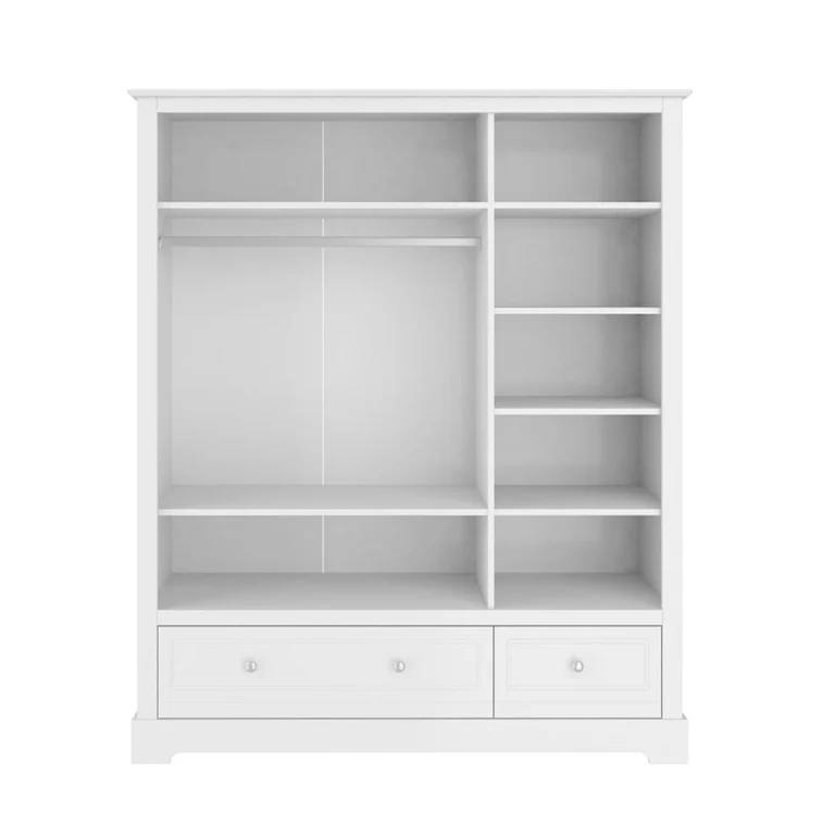Armoire 3 portes 2 tiroirs Bellamy Marylou Blanc