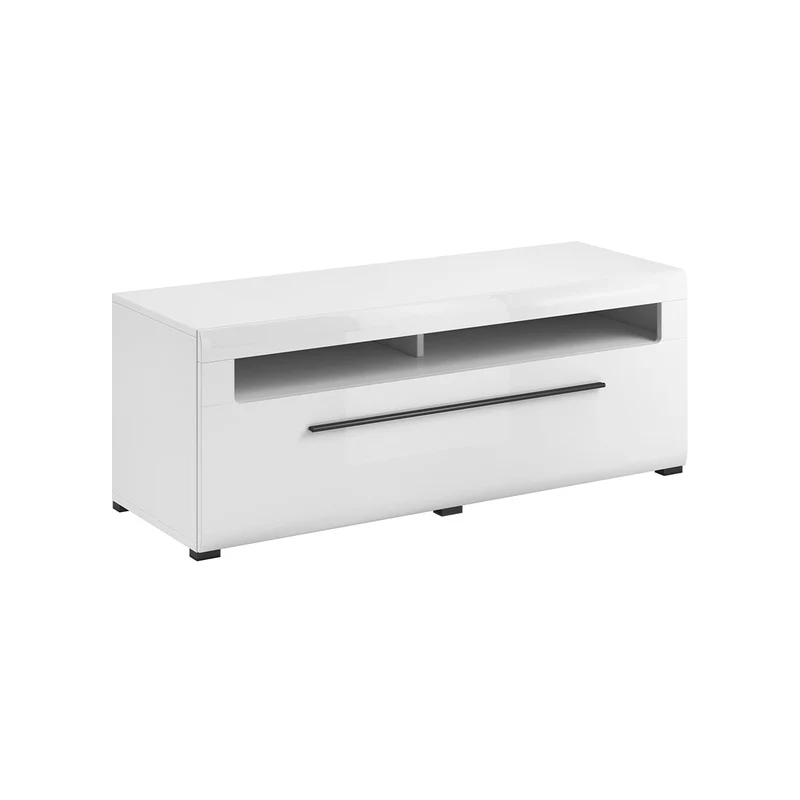 Meuble TV 1 tiroir 140 cm Louis Blanc