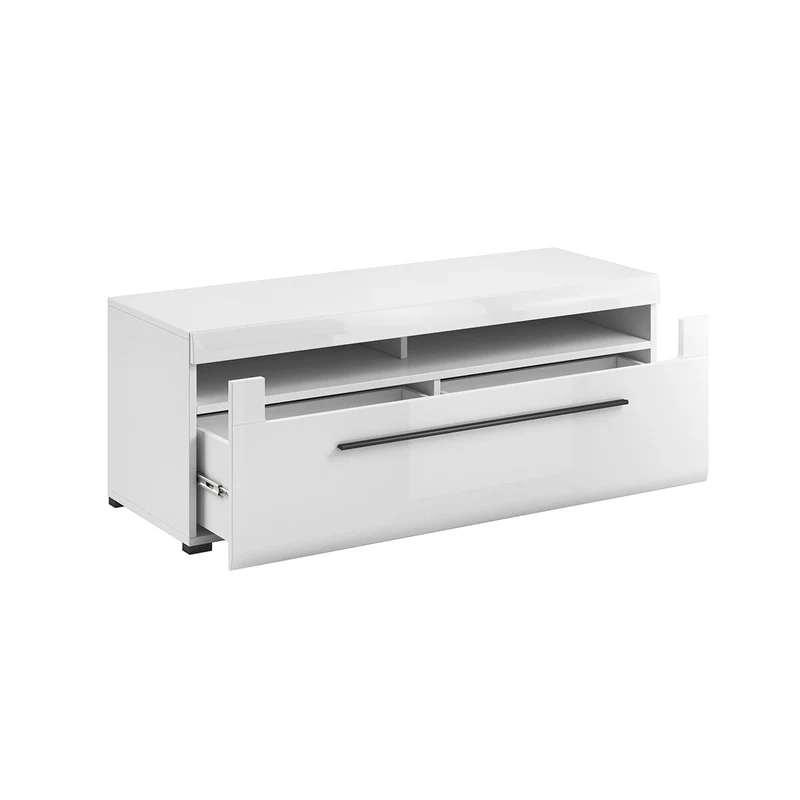 Meuble TV 1 tiroir 140 cm Louis Blanc