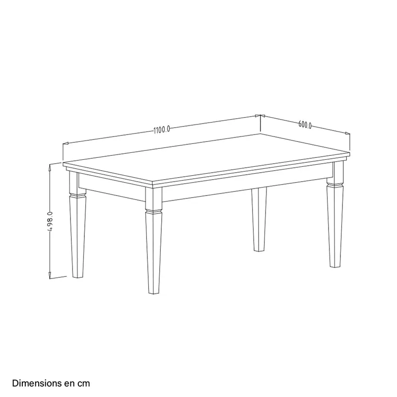 Table basse Martin Vert et Bois