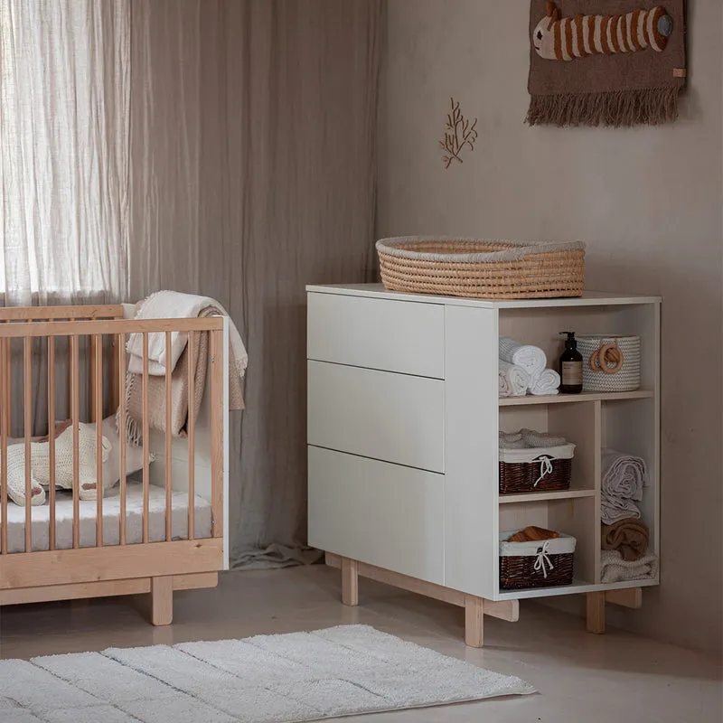 Lit évolutif 70x140 et commode 3 tiroirs Wood Luck Romy - Blanc