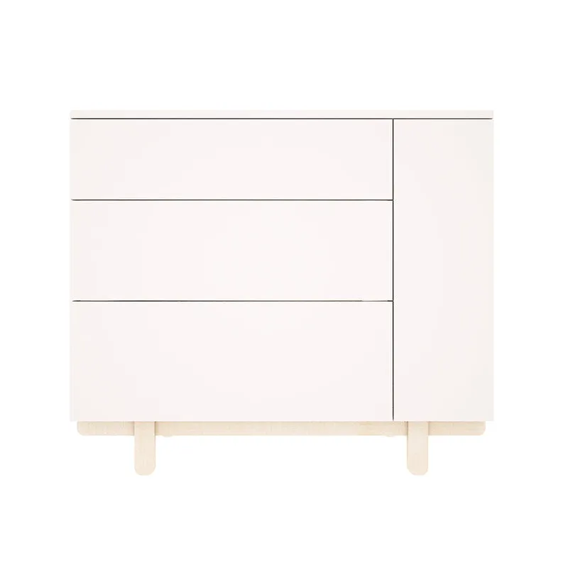Commode 3 tiroirs Wood Luck Romy - Blanc