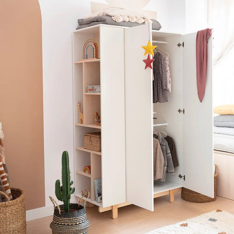Armoire 2 portes Wood Luck Romy - Blanc