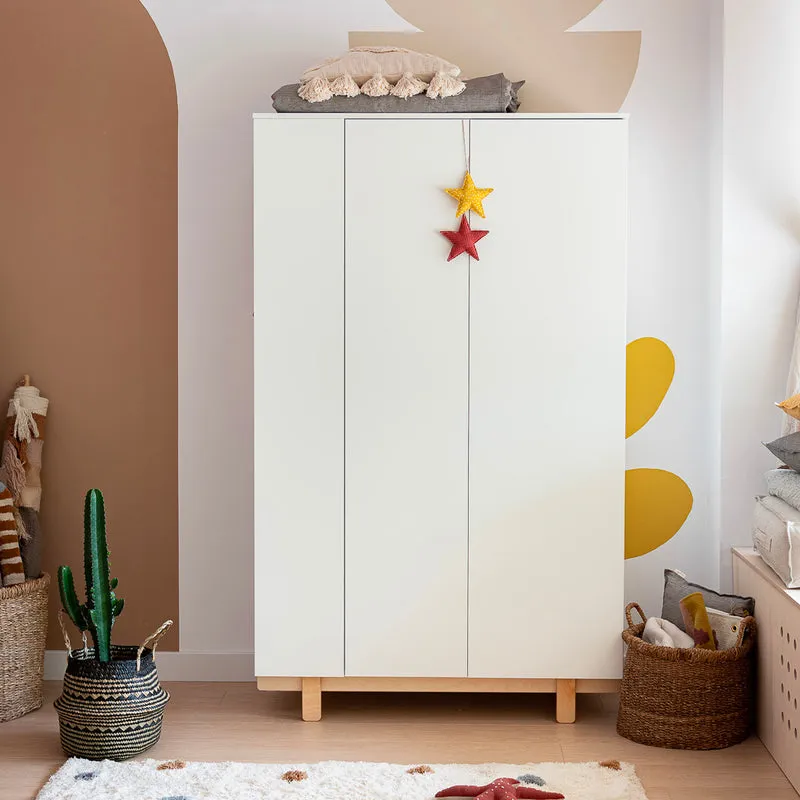Armoire 2 portes Wood Luck Romy - Blanc