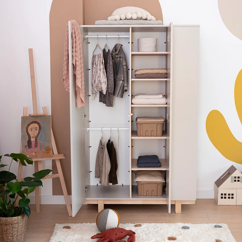 Armoire 2 portes Wood Luck Romy - Cachemire