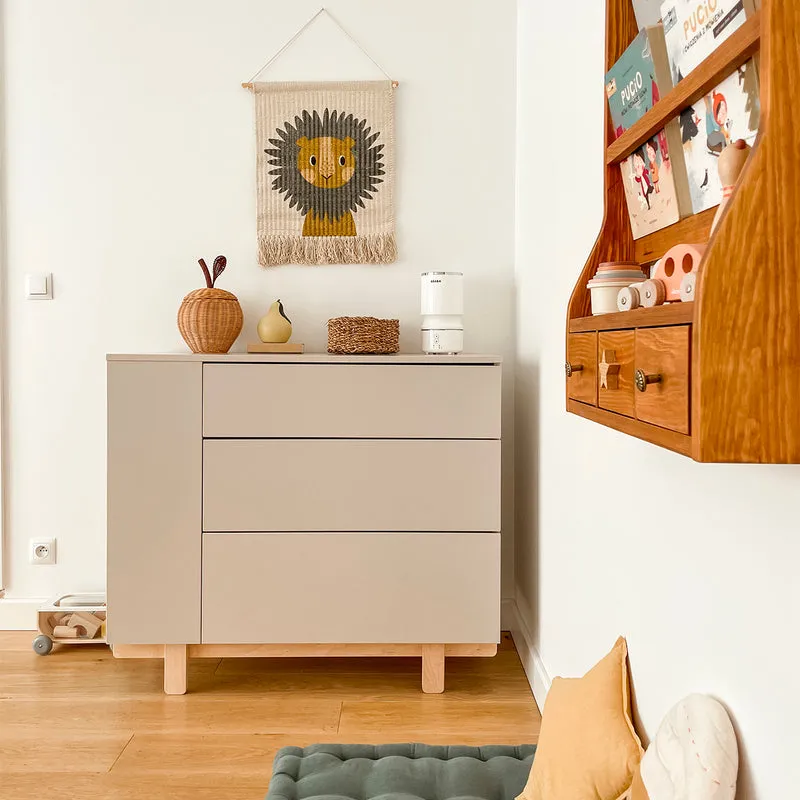 Commode 3 tiroirs Wood Luck Romy - Cachemire
