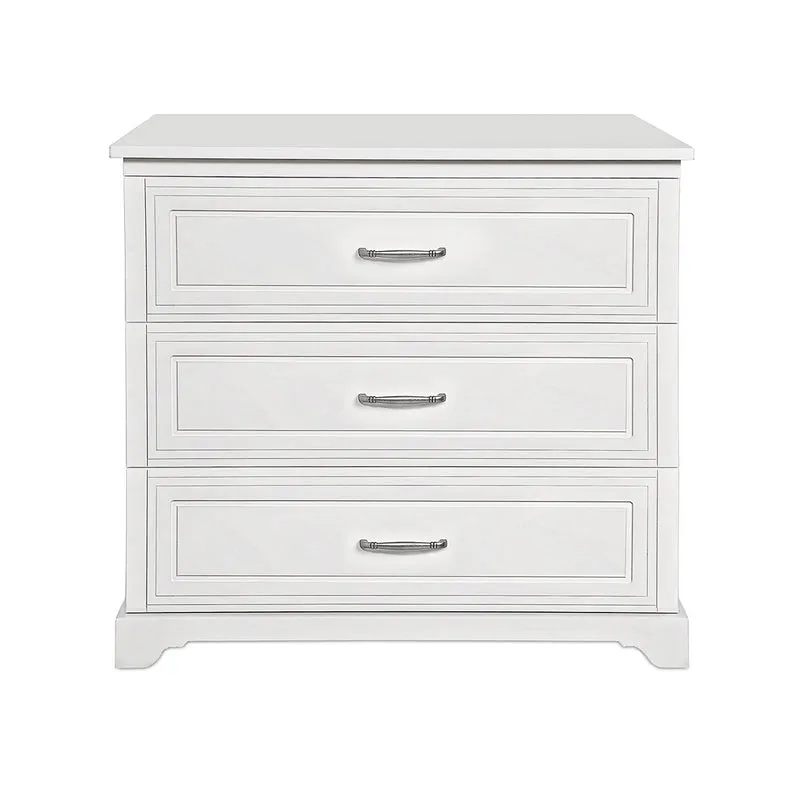 Lit évolutif 70x140 et commode 3 tiroirs Novelies Melody Blanc