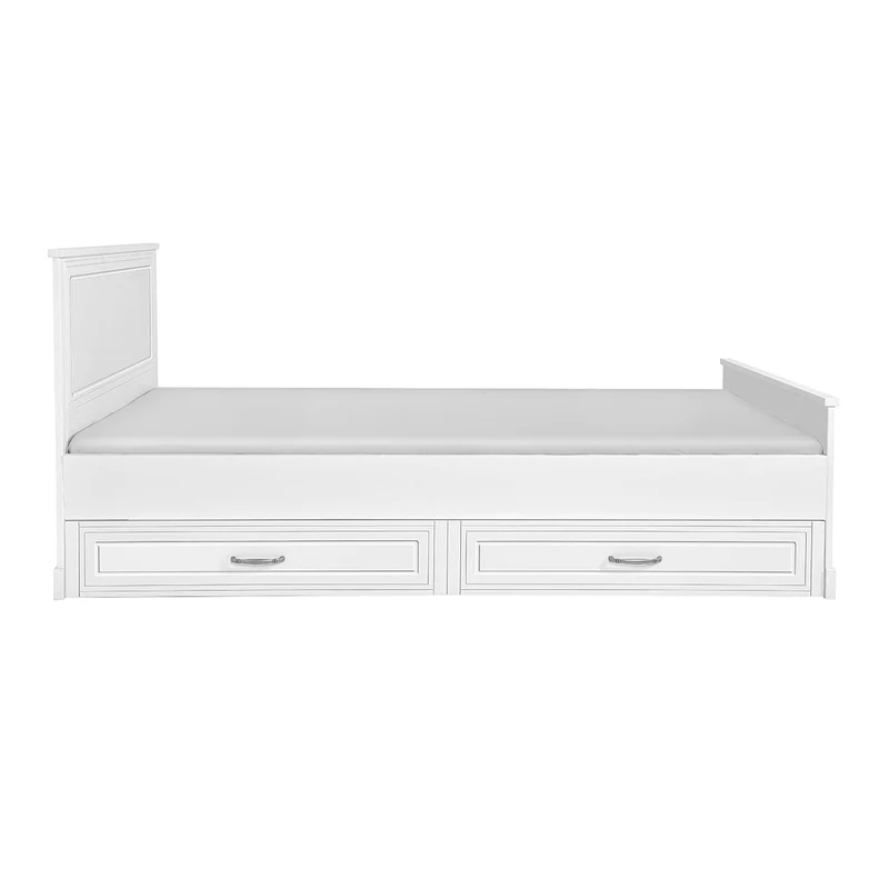 Lit enfant 90x200 sommier et tiroir inclus Novelies Melody Blanc