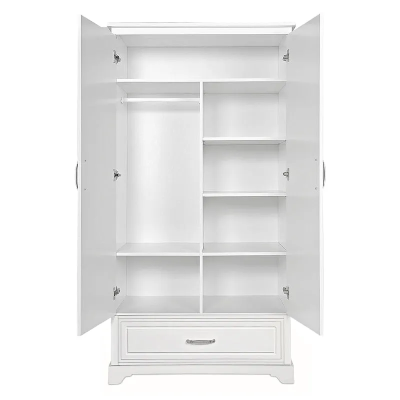 Armoire 2 portes 1 tiroir Novelies Melody Blanc