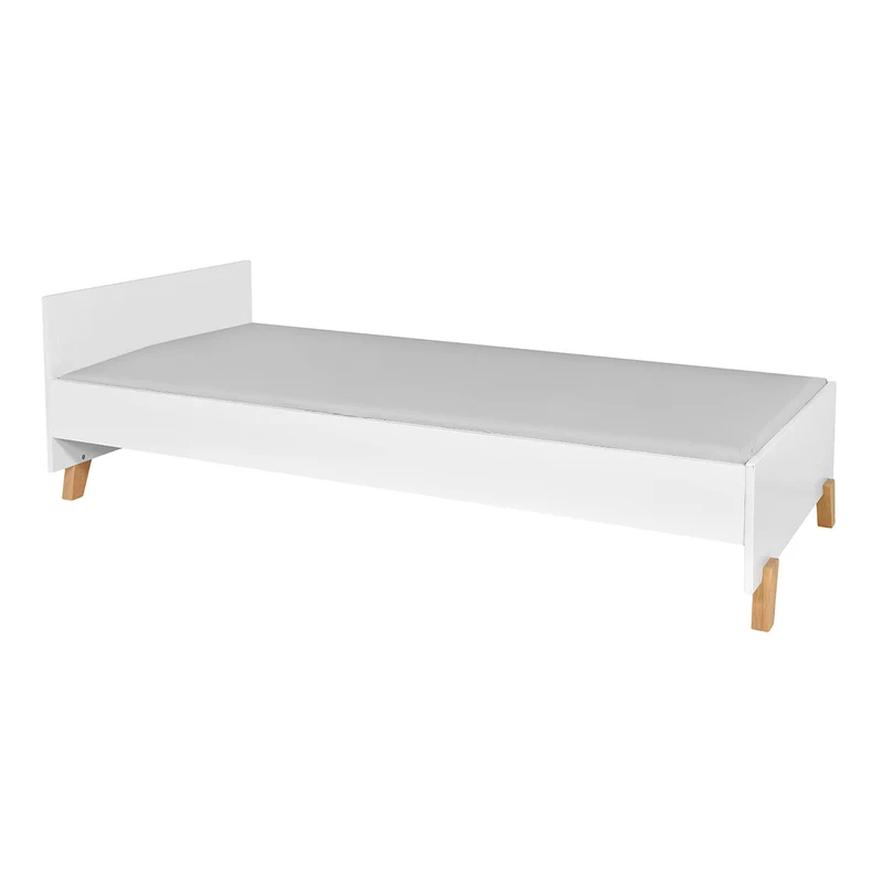 Lit 90x200 sommier et tiroir inclus Novelies Zara Blanc