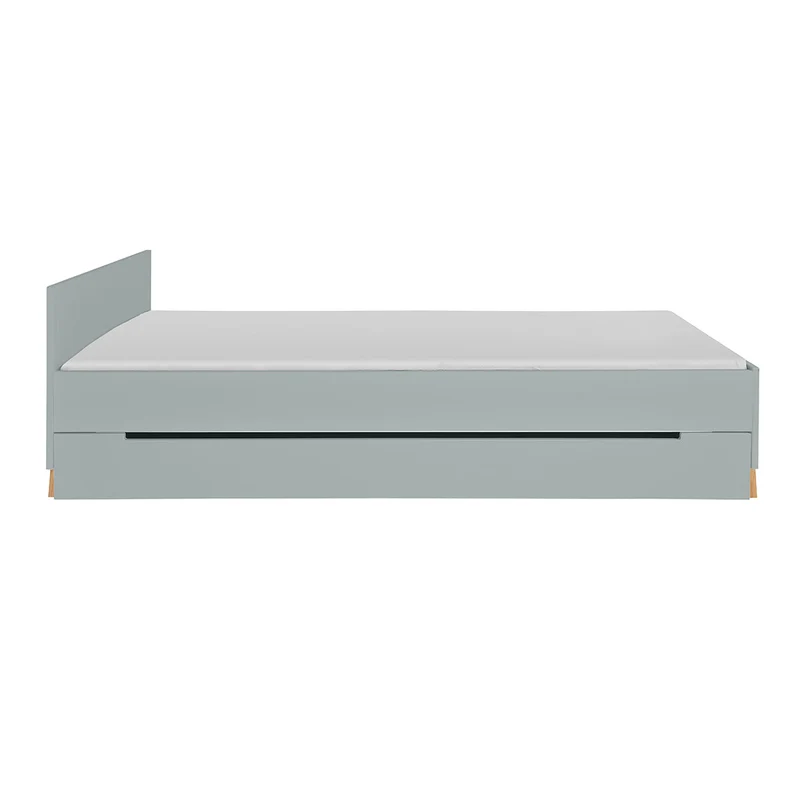 Lit 90x200 sommier et tiroir inclus Novelies Zara Gris