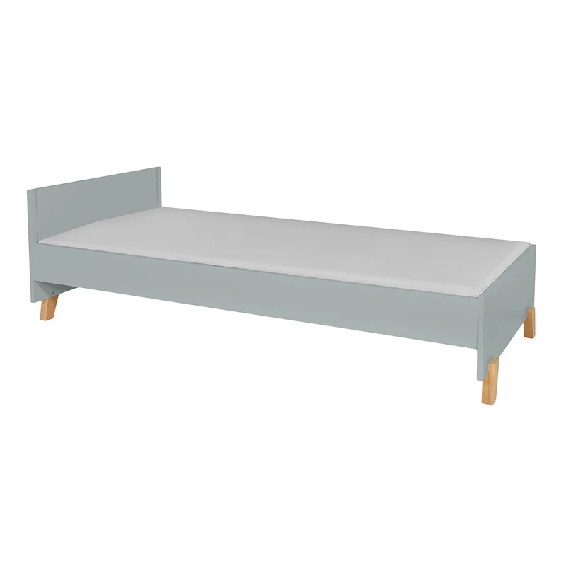 Lit 90x200 sommier et tiroir inclus Novelies Zara Gris
