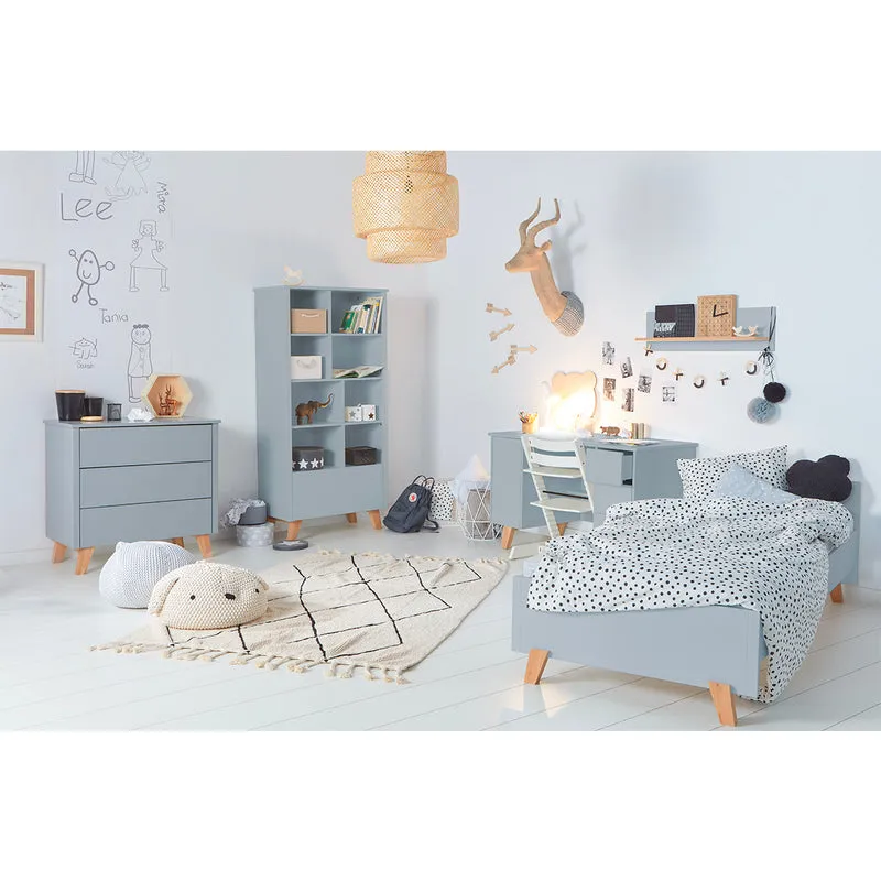 Lit 90x200 sommier et tiroir inclus Novelies Zara Gris