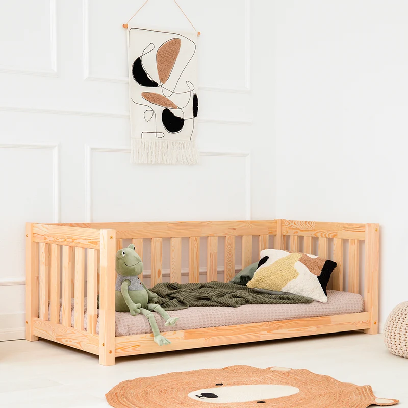Lit banquette 90x200 sommier inclus Thelma Bois