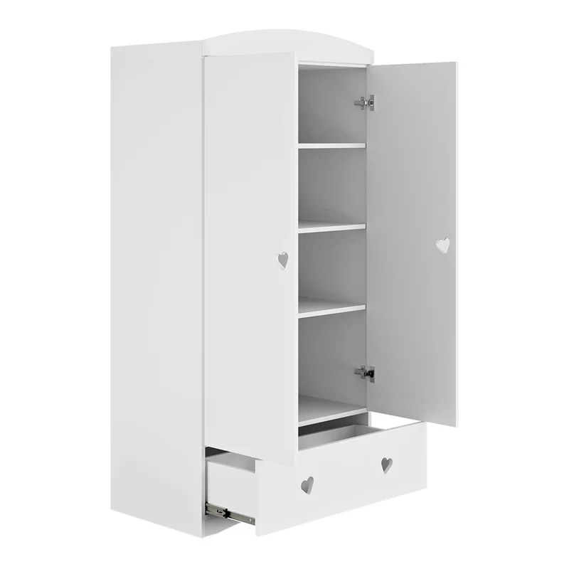 Armoire 2 portes 1 tiroir Kocot Kids Julia - Blanc