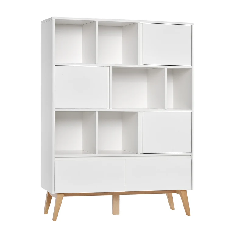 Porte de bibliothèque Pinio Swing - Blanc et bois