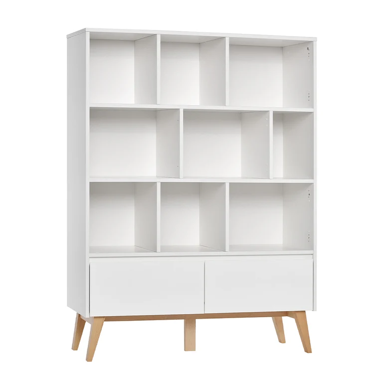 Bibliothèque Pinio Swing - Blanc et bois