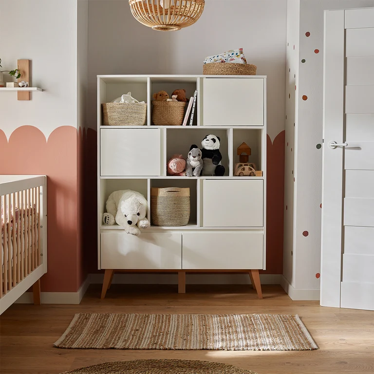 Bibliothèque Pinio Swing - Blanc et bois
