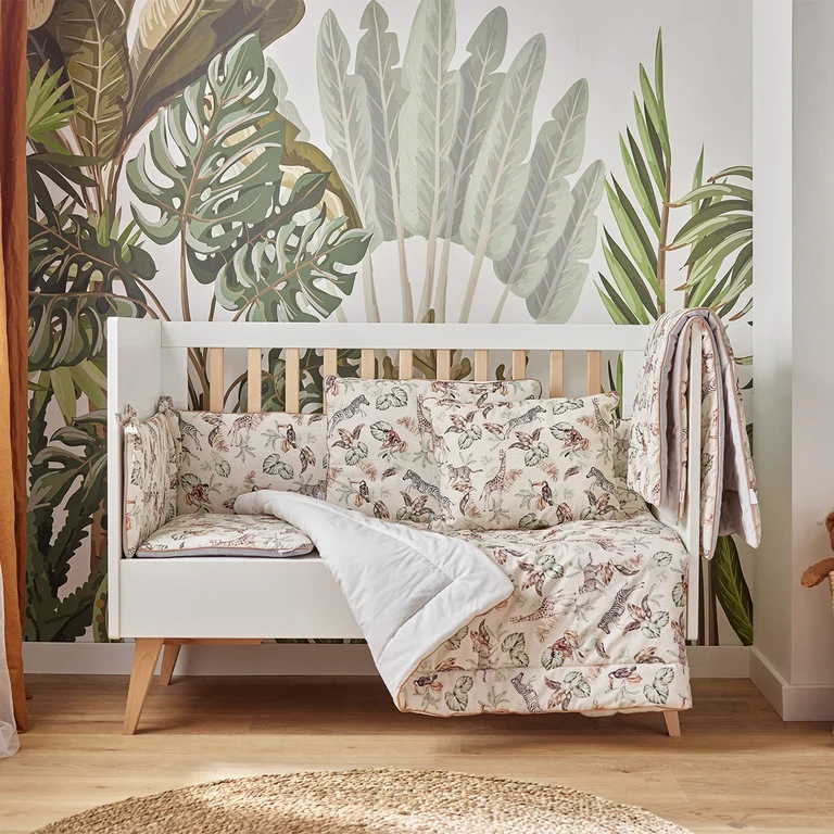 Lit évolutif 70x140 et commode 3 tiroirs Pinio Swing - Blanc et bois