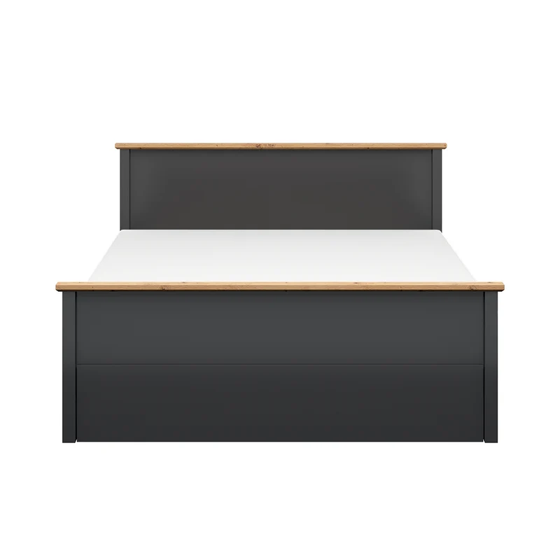 Lit 160x200 Duck Gris anthracite et Bois