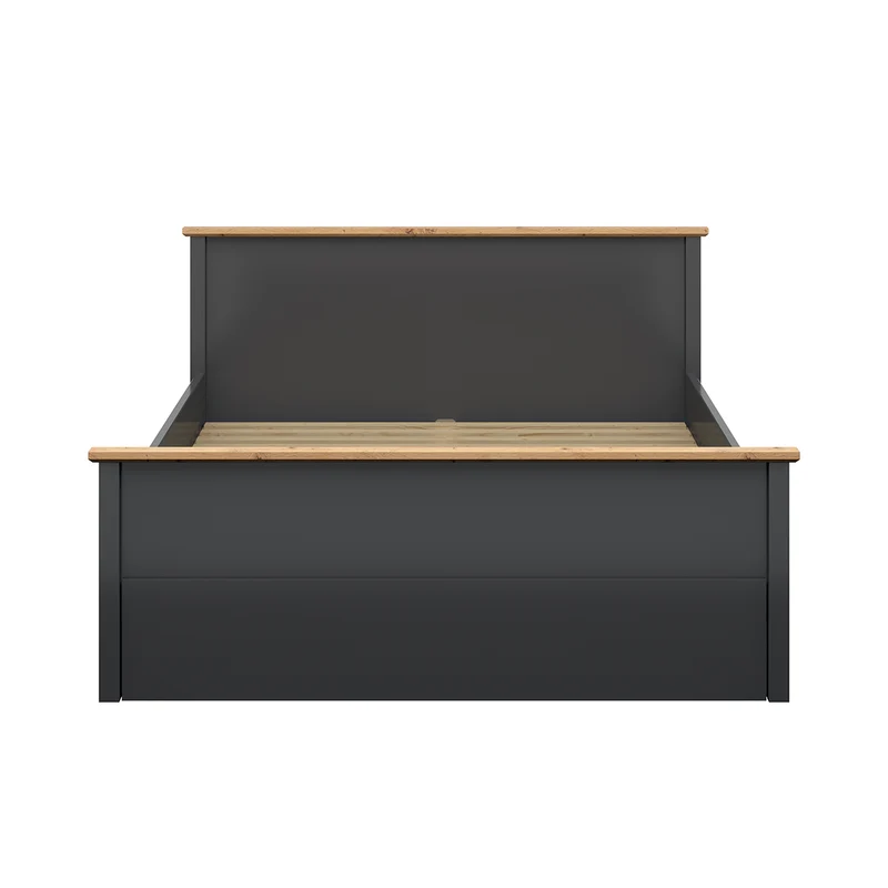 Lit 160x200 Duck Gris anthracite et Bois