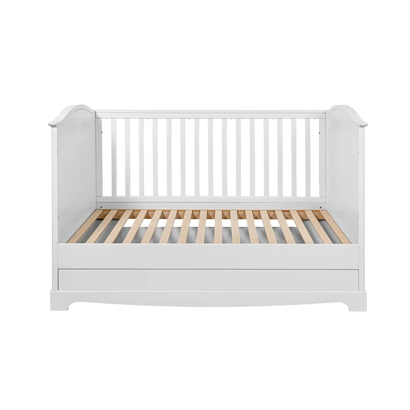 Lit évolutif 70x140 et commode 3 tiroirs Bellamy Royal - Blanc