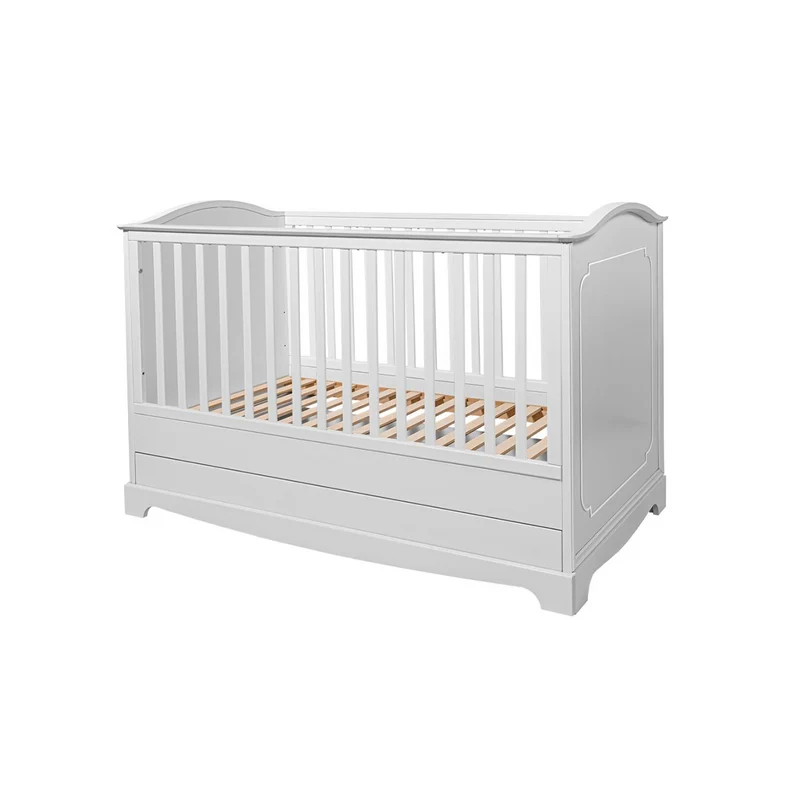 Lit évolutif 70x140 et commode 3 tiroirs Bellamy Royal - Blanc