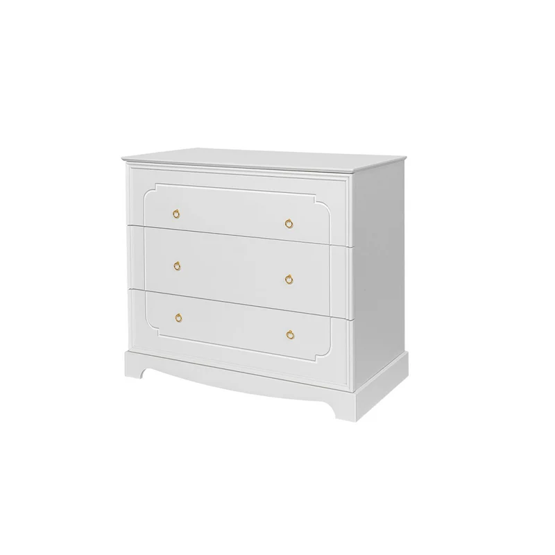 Lit évolutif 70x140 et commode 3 tiroirs Bellamy Royal - Blanc