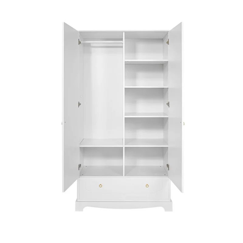 Commode 3 tiroirs et armoire 2 portes Bellamy Royal - Blanc